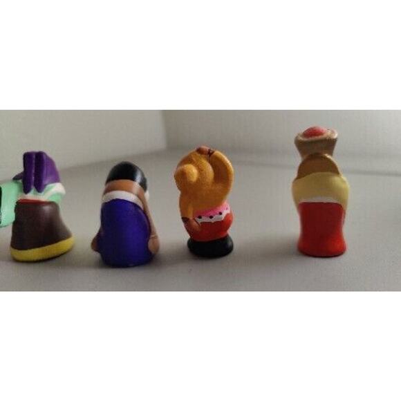 VTG Figurines Gods Good Luck Six Lucky 2” Clay Hand Painted RARE Chinese Clay - Picture 8 of 16